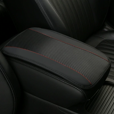 Manufacturer Carbon Fiber Car Armrest | Armrest box pad - black-red-line