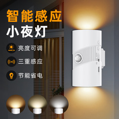 跨境智能人体感应灯充电式磁吸墙壁灯温馨小夜灯过道玄关家居筒灯
