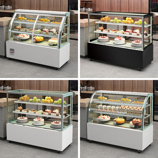 Cake Cabinet Display Cabinet Commercial Refrigerated Cabinet Curved Right-Angle Freezer Dessert Fruit Cold Dish Desktop Air-Cooled Fresh-Keeping Cabinet