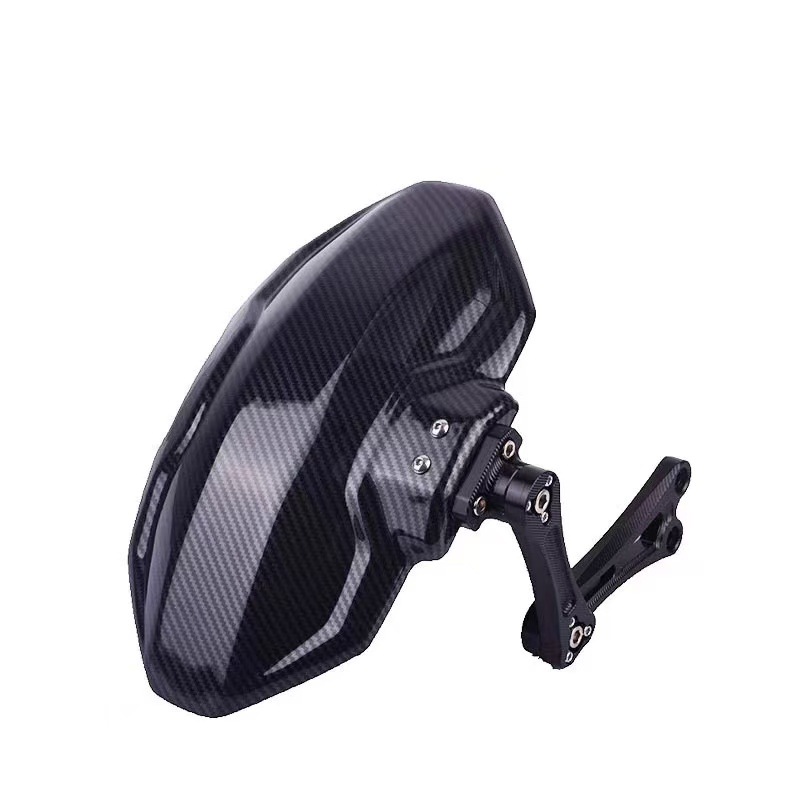 Universal Electric Motorcycle Rear Fender Die-cast Carbon Fiber Water Transfer Universal (Motorcycle Fender) - first-generation-fender-black