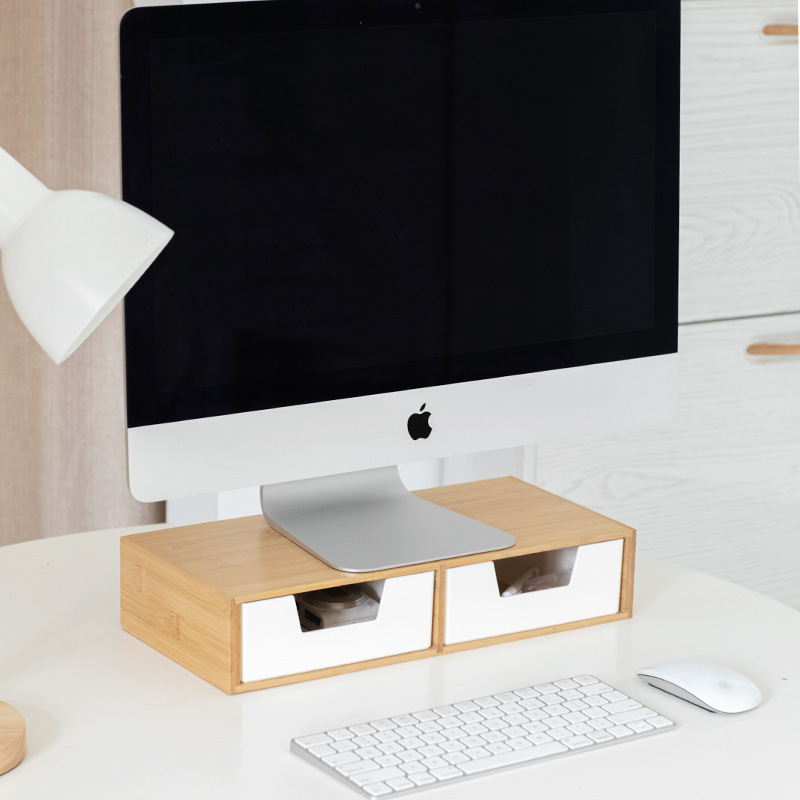 Computer monitor stand Office LCD screen bottom seat cushion elevated desktop keyboard storage rack Computer monitor stand Office LCD screen bottom seat cushion elevated desktop keyboard storage rack