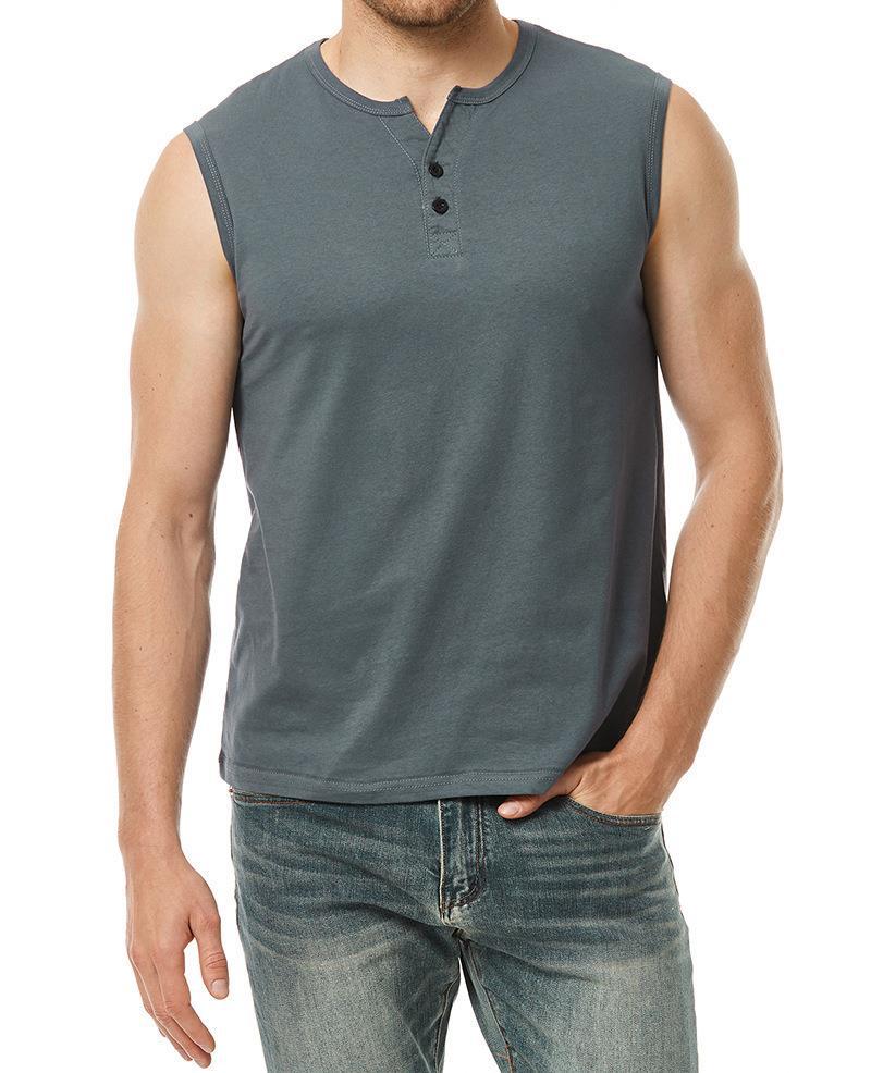 Ärmelloses, lässiges, sportliches, kurzärmeliges, leichtes T-Shirt für Herren, neues Produkt_voghion.com