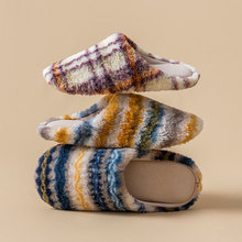 棉拖鞋情侣秋冬季家居韩版棉鞋防滑毛绒拖鞋保暖男女新款厚底