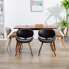 1PKN簡藝 歐式極簡餐椅家用實木輕奢餐桌凳椅子現代簡約化妝椅洽