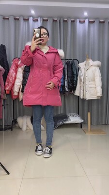 羽絨服中長款仙女款不帶毛領