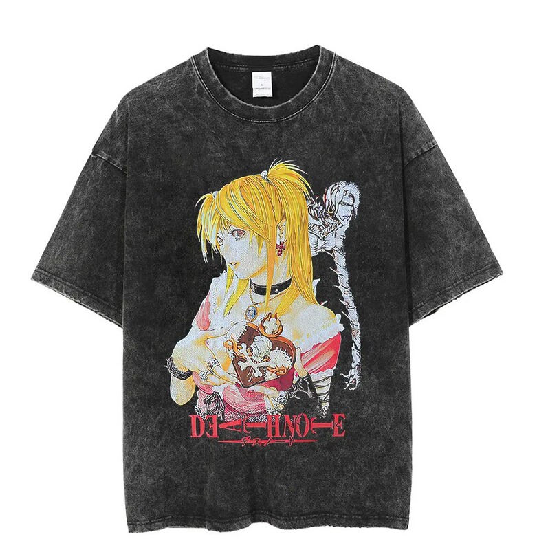 ヴィンテージウォッシュ Tシャツ アニメ Tシャツ 原宿オーバーサイズ Tシャツ|undefined