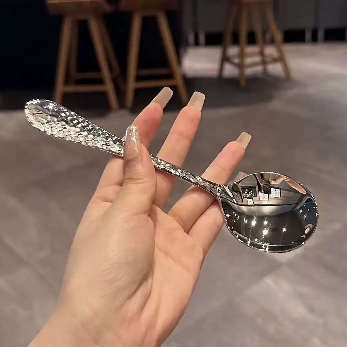 Корейская ложка из нержавеющей стали для дома, популярная в сети
