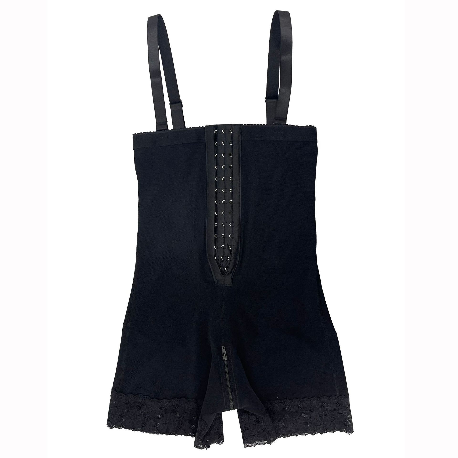 Pantalones de modelado de vientre de cintura alta europeos y americanos pantalones de conformación de cuerpo pantalones de levantamiento de cadera de contracción de vientre pantalones de encaje cremallera corsé Honda ropa interior de una pieza