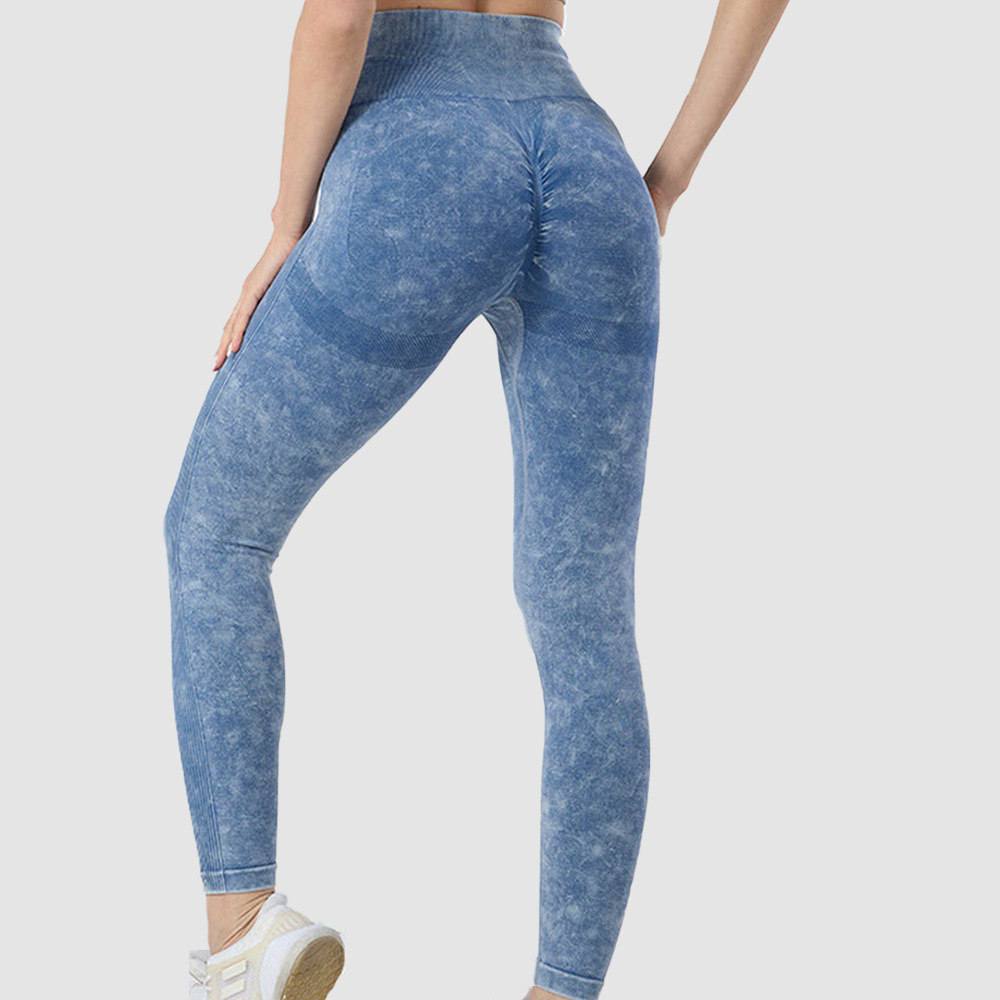 Pantalones de fitness de cintura alta con abdomen sin costuras transfronterizos, pantalones de yoga de cadera de melocotón para mujer, pantalones ajustados deportivos para correr y montar