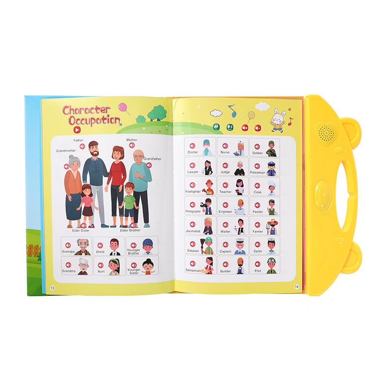 Inglés infantil enseñanza temprana con el dedo de lectura de audiolibros infantiles inglés iluminación cognitiva libros de lectura electrónicos inteligentes juguetes