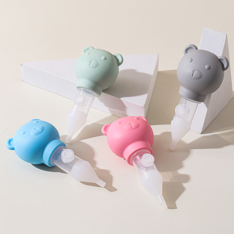 Aspirador Nasal Anti-reflujo para Bebé de Plástico para Limpieza Nasal de Recién Nacidos