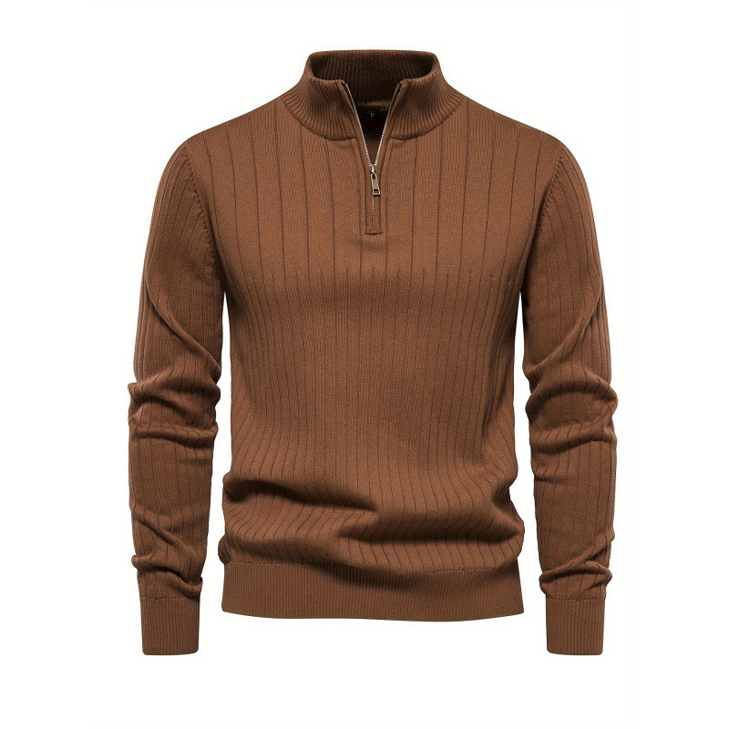 X 67007 Half Zip Stand Collar Men's Sweater X 67007 Half Zip Stand Collar Men's Sweater