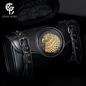 Punk Retro Harley motosiklet ön çantası, PU velosiped modifikasiya avadanlığı.
