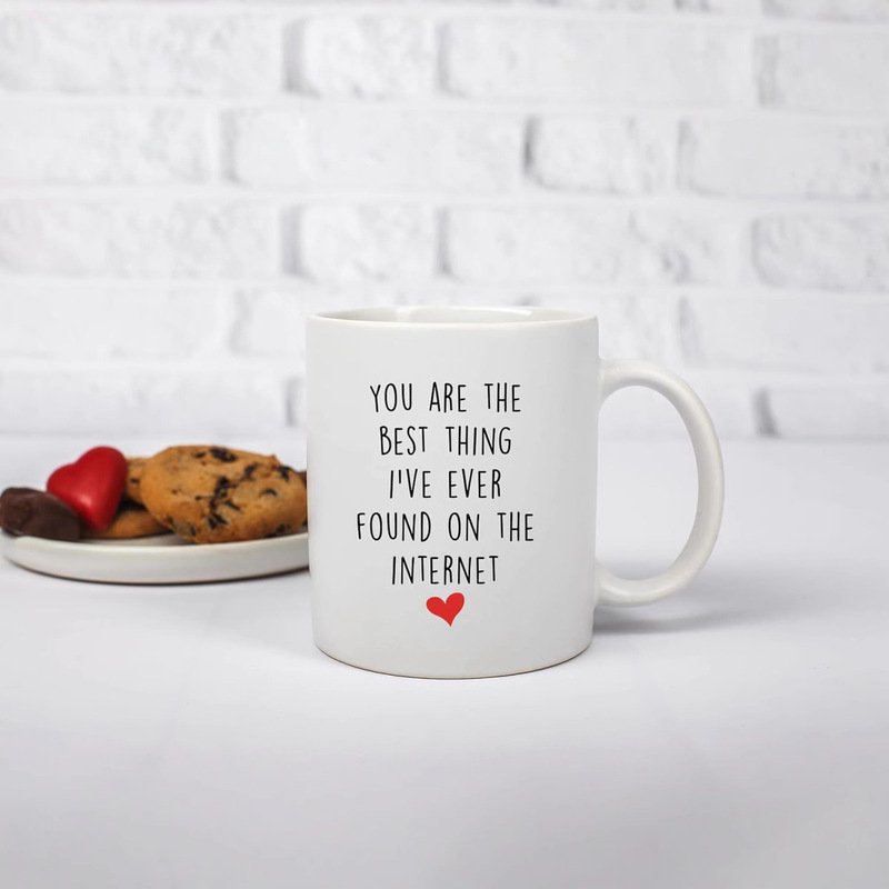 Amazon sublimation ceramic mug high color value fun valentine's day water cup ins style 11oz coffee cup
