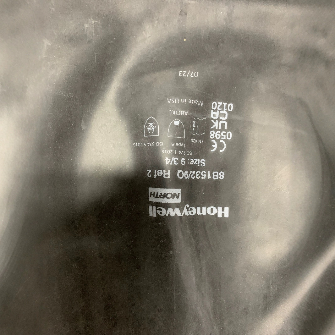 美国霍尼韦尔干箱手套诺斯操作手套丁基橡胶耐酸碱手套8B1532/9Q