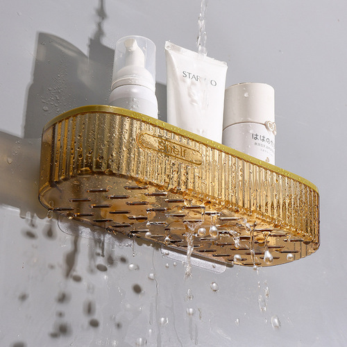 Light luxury bathroom bathroom acrylic storage rack wall-mounted toilet bathroom washbasin storage wall supplies
