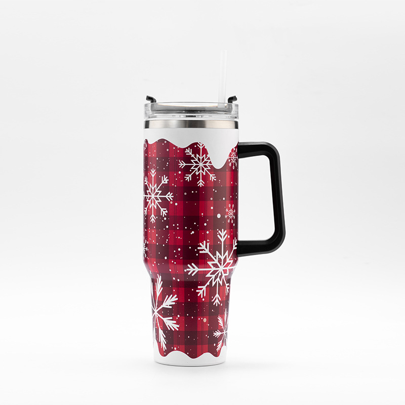 40oz taza de aislamiento de Navidad regalos de Halloween taza de automóvil personalizada de acero inoxidable gran capacidad paja hielo taza de agua image 11
