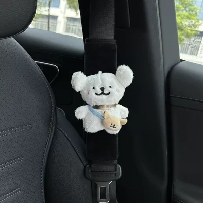 Anti-Strangling Protective Cover Car – Seat belt shoulder pad - black-shoulder-pads-xiaobai