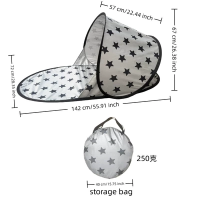 One-Second Quick-Opening Automatic Pop-Up Beach Tent, Sunshade Canopy for Park and Outdoor Use, Sun Protection (Avtomobil yan çətirləri) - star-style-sunscreen-coated-with-silver-single