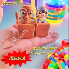 外国の山と海の経典木の棒人間パロディーキー音 TungTungTungSahur イタリアの創造的なおもちゃ