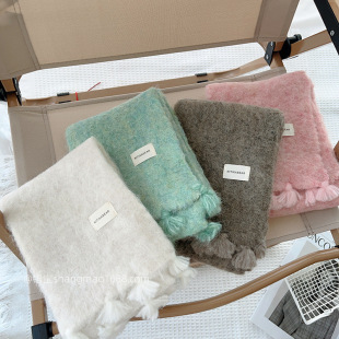 Special Offer ~ Korean New Pure Color Hanging Kidsren's Versatile Scarf for Boys and Girls in Autumn and Winter Soft and Waxy Warm Scarf for Students