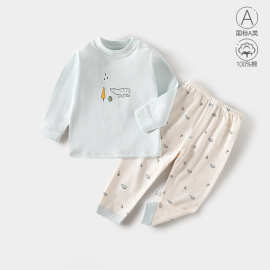 儿童a类全棉打底秋衣秋裤纯棉分体男女宝宝套头婴儿内衣分体套装