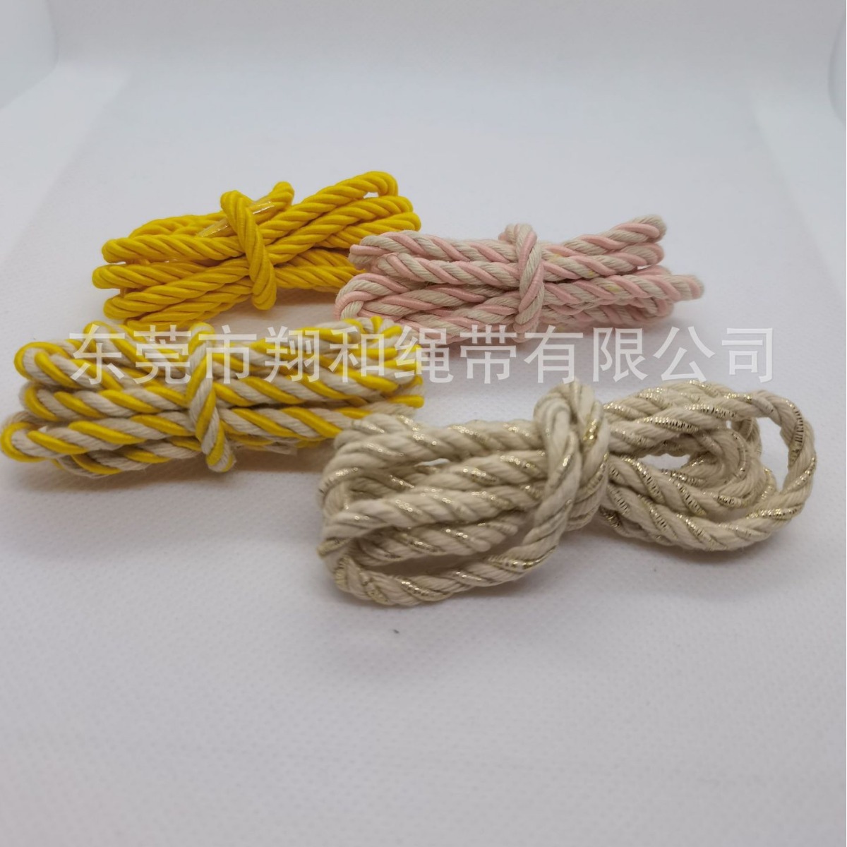 厂家推荐 两股 三股 间色纽绳 涤光间色棉扭绳
