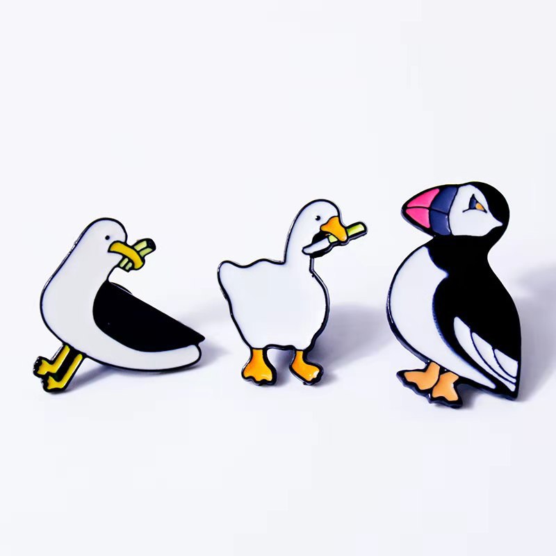 [欧美卡通潮流Untitled Goose Game趣味徽章游戏大鹅胸针可爱]