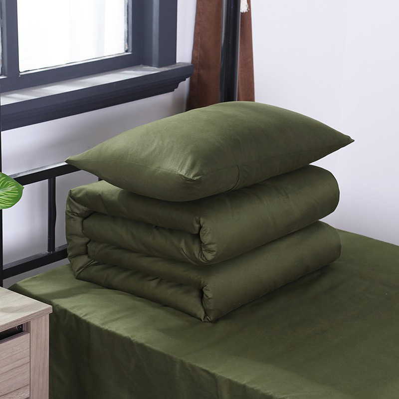 Student military training bedding cotton quilt hot melt cotton quilt flood control anti-cold quilt hospital single bed sheet bedding military green