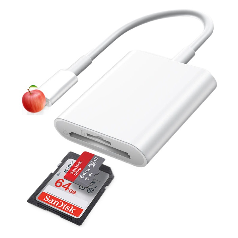 Aplicable a Pingguo lector de tarjetas de teléfono móvil SDTF dos en uno convertidor universal tableta OTG línea de transmisión