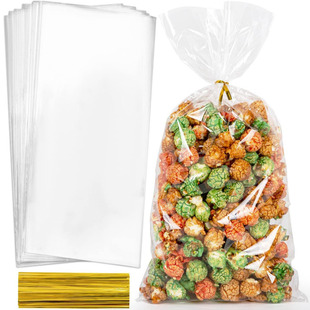 Cross-Border Opp Flat Bag Transparent Candy Bag Party Gift Bag Lollipop Packaging Bag Cellophane Snack Bag
