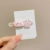5#pink cloud stars hollow duckbill clip