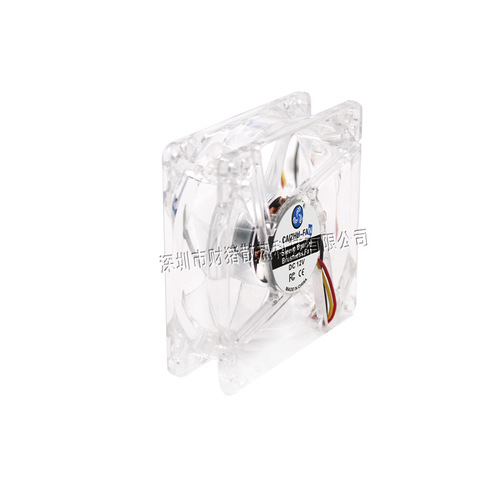 Factory supply DC8025 transparent LED red blue green 12V computer case power mosquito killer fan