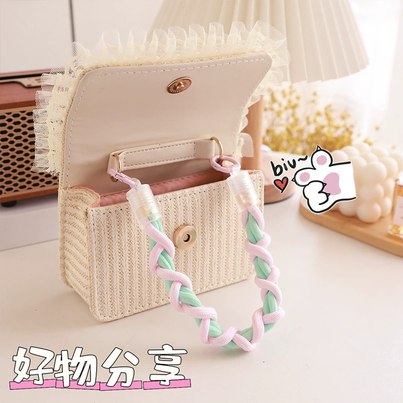 Brand woven mobile phone, strap, short pendant, handle, universal camera