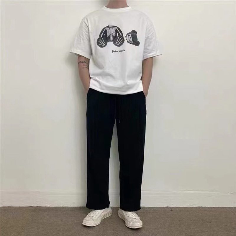 PALM半袖の正しいバージョン パームエンジェルス ヘッドレスベア エンジェルス バタフライプリント Tシャツ テディベア 半袖|undefined