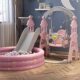 Kids Swimming Pool with Plastic Slide Swing Two-in-One Baby Children 2 to 10 Years Old Baby Indoor and Outdoor Household