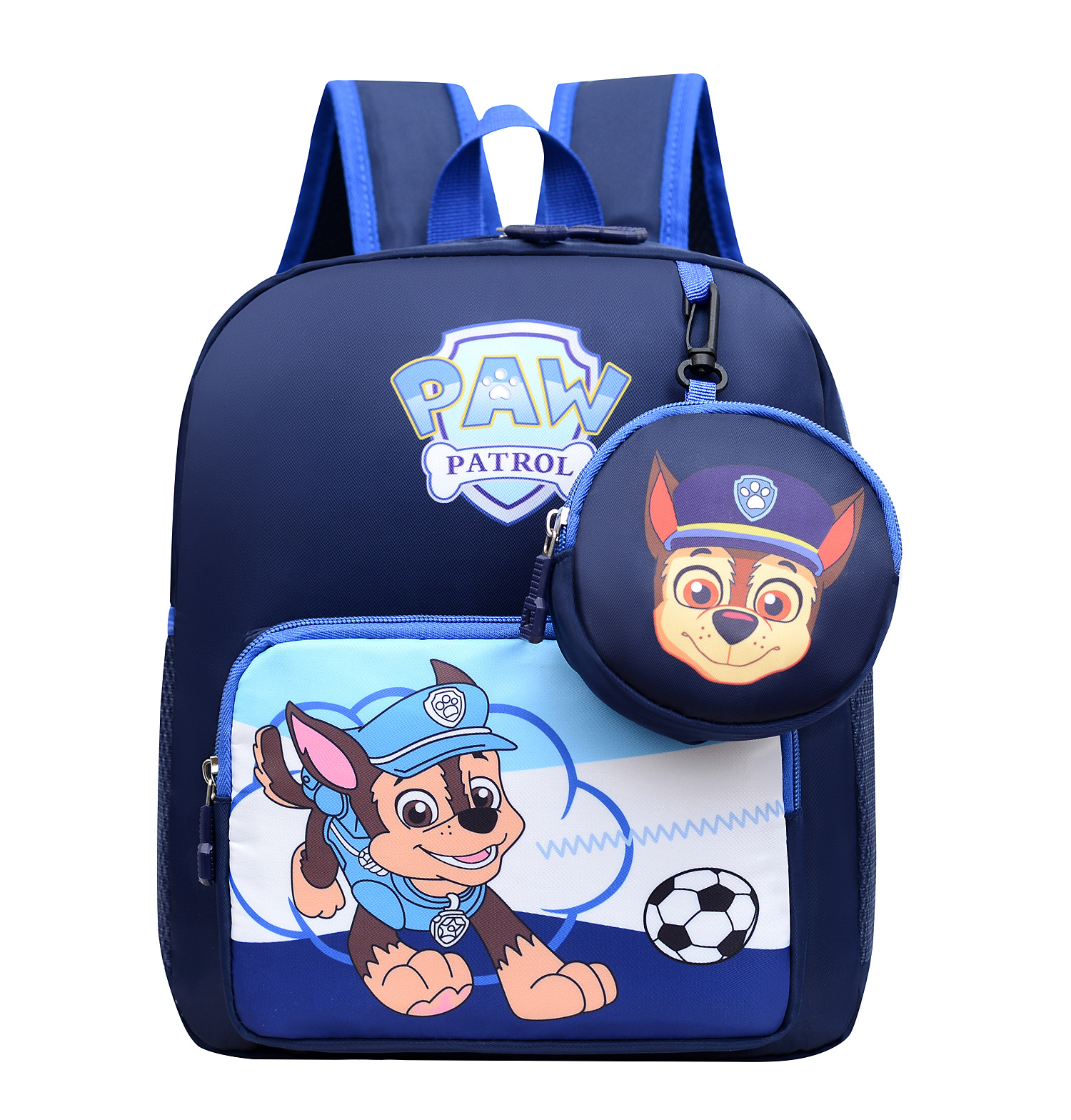 2024 Comercio exterior nuevo equipo Wangwang mochila de dibujos animados de impresión niños y niñas de reducción de carga mochila de clase grande mochila de primer grado