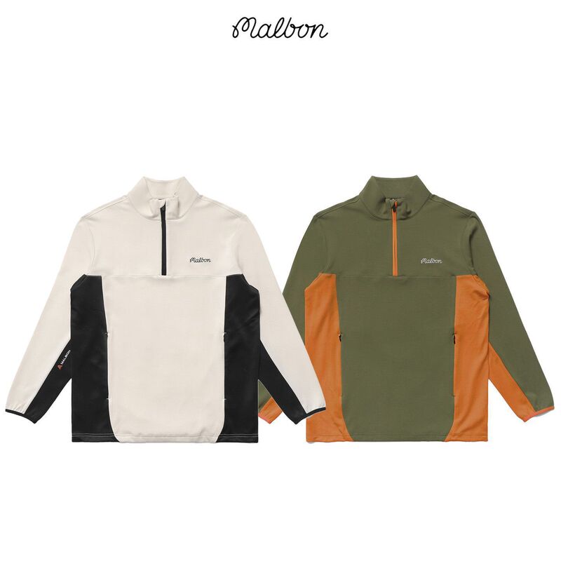 2025 Autumn and Winter New Korean Malbon Golf Clothing Men's Sports Casual Lightweight Half-Zip Long-Sleeved Sweatshirt
