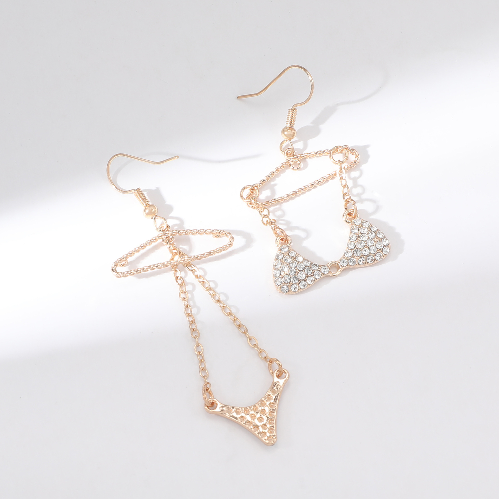 Women's Gender 1 Pair IG Style Sexy Shiny Bikini Inlay Alloy Rhinestones Drop Earrings