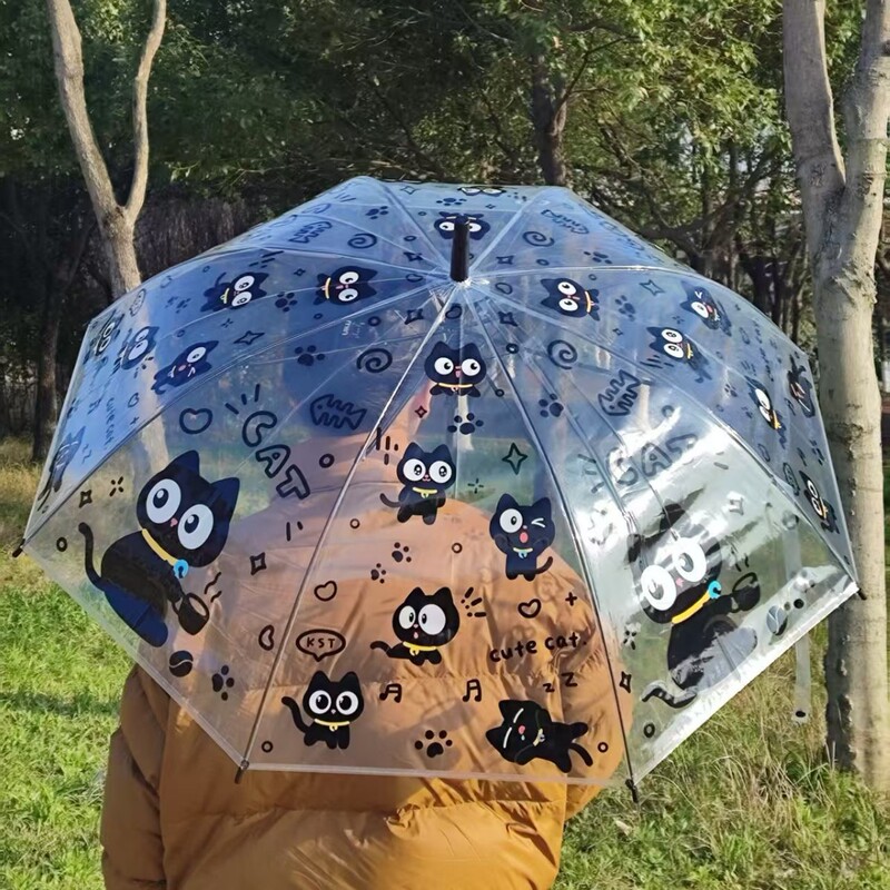 In-Stock Transparent Cat and Dog Umbrella with Long Handle, Foldable, Fully Automatic, Stylish Umbrella for Children and Adults, High Aesthetic Value Umbrella In-Stock Transparent Cat and Dog Umbrella with Long Handle, Foldable, Fully Automatic, Stylish Umbrella for Children and Adults, High Aesthetic Value Umbrella