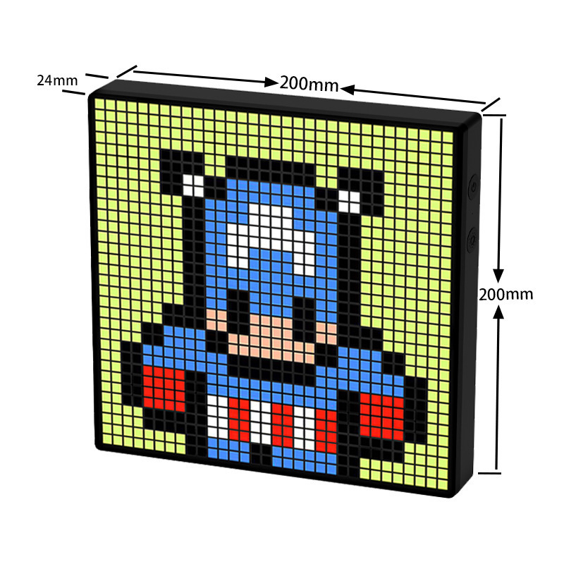32*32DIY デスクトップ Bluetooth ピクセルスクリーンテーブルピクセルフォトフレーム LED 壁掛けピクセルスクリーンフォトフレーム装飾品|undefined