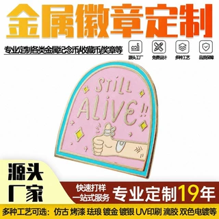 金属徽章定做仿珐琅烤漆徽章 班徽校徽司徽文创动漫周边胸针定制