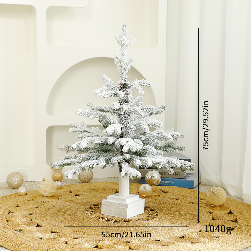 Navidad nuevo PE madera de nieve árbol de Navidad cifrado decoración de árbol de Navidad decoración de escritorio árbol de Navidad decoración de Navidad