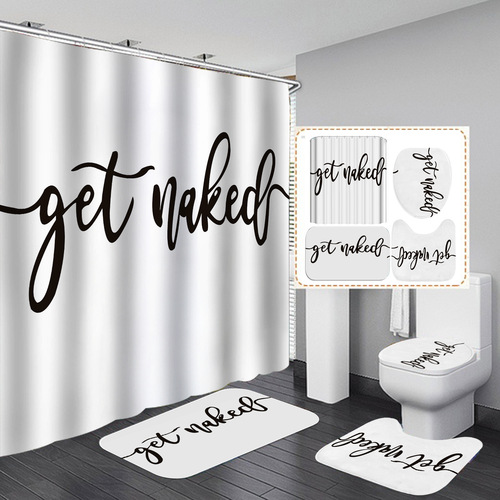 Cross-border E-commerce Direct Supply Digital Printing Waterproof Polyester Series Bathroom Shower Curtain Manufacturer Direct Supply Shower Curtain Wholesale