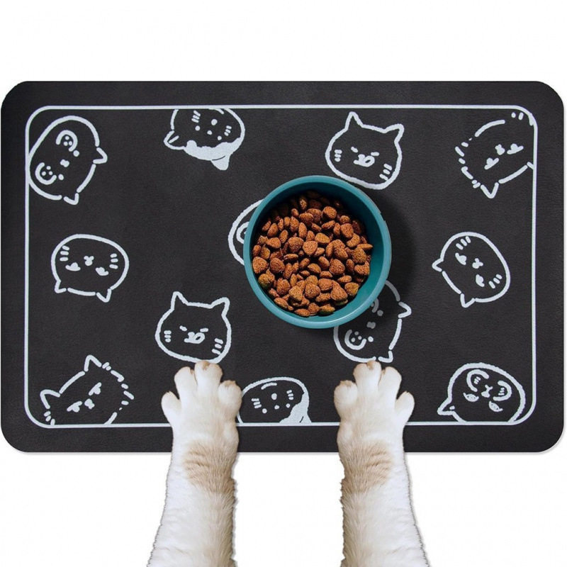 Alimentos para perros y gatos, almohadilla de barro de algas, almohadilla de alimentación a prueba de salpicaduras y humedad, absorción de agua, secado rápido, lavado y espesado