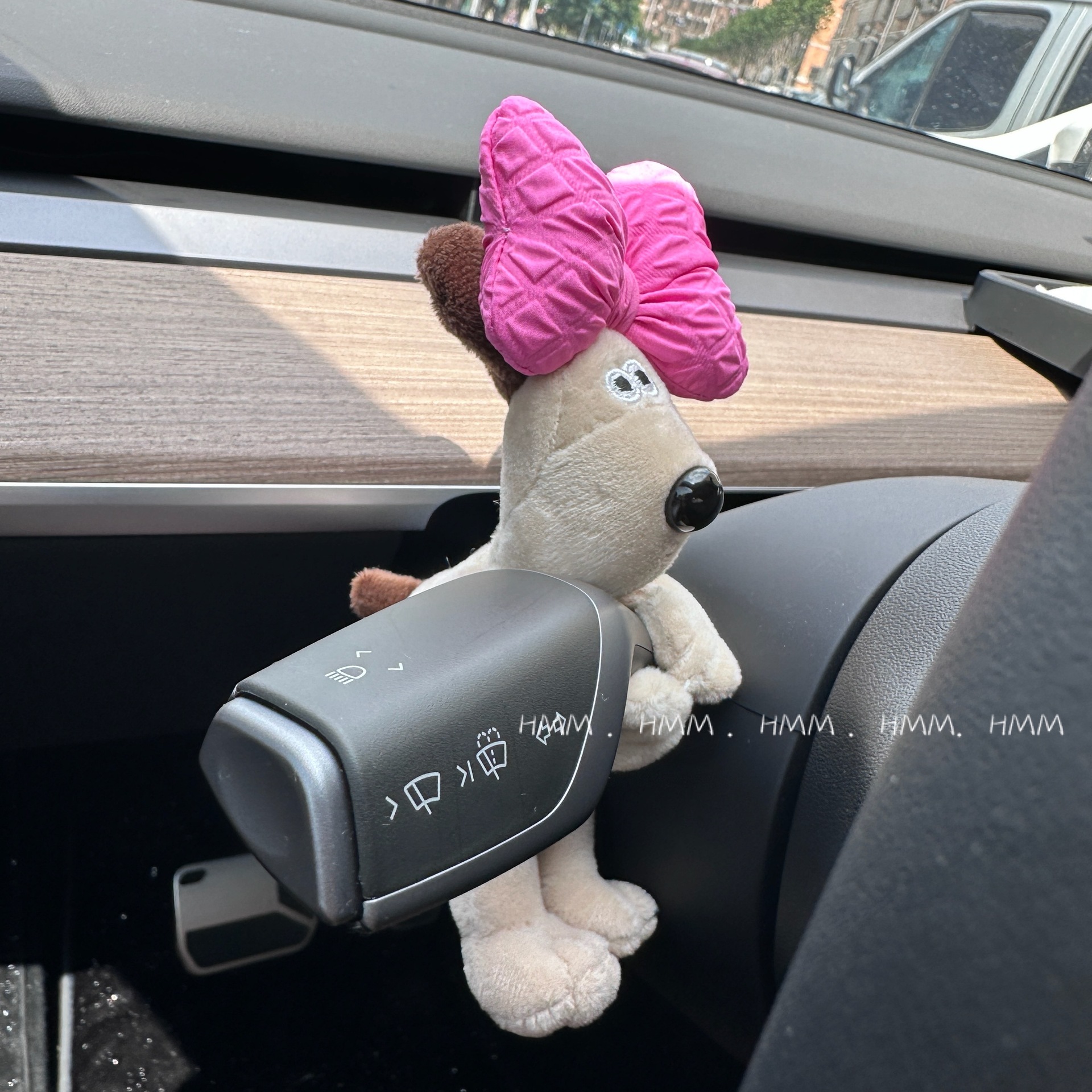 Paquete de material de bricolaje hecho a mano lindo perro coche embarazada bloque decoración coche felpa muñeca decoración creativa cumpleaños