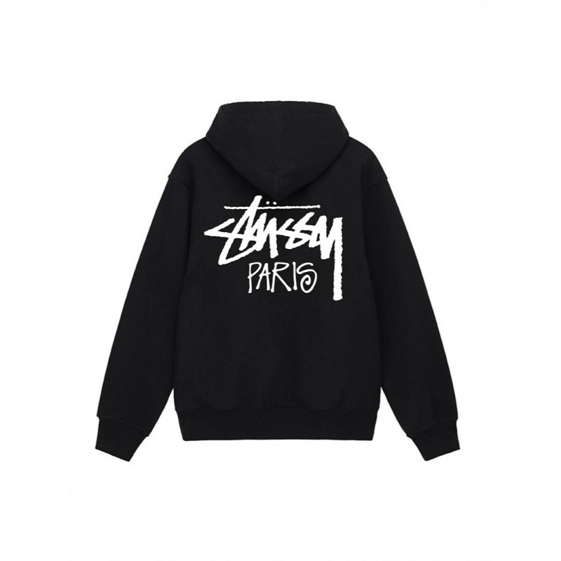 Cross-border American-style trendy brand streetwear city limited edition letter print hoodie for men and women, loose fit, autumn and winter top STUS