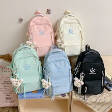 刺绣蝴蝶结文艺清新双肩包2026新款小学生初中生书包轻便旅行背包