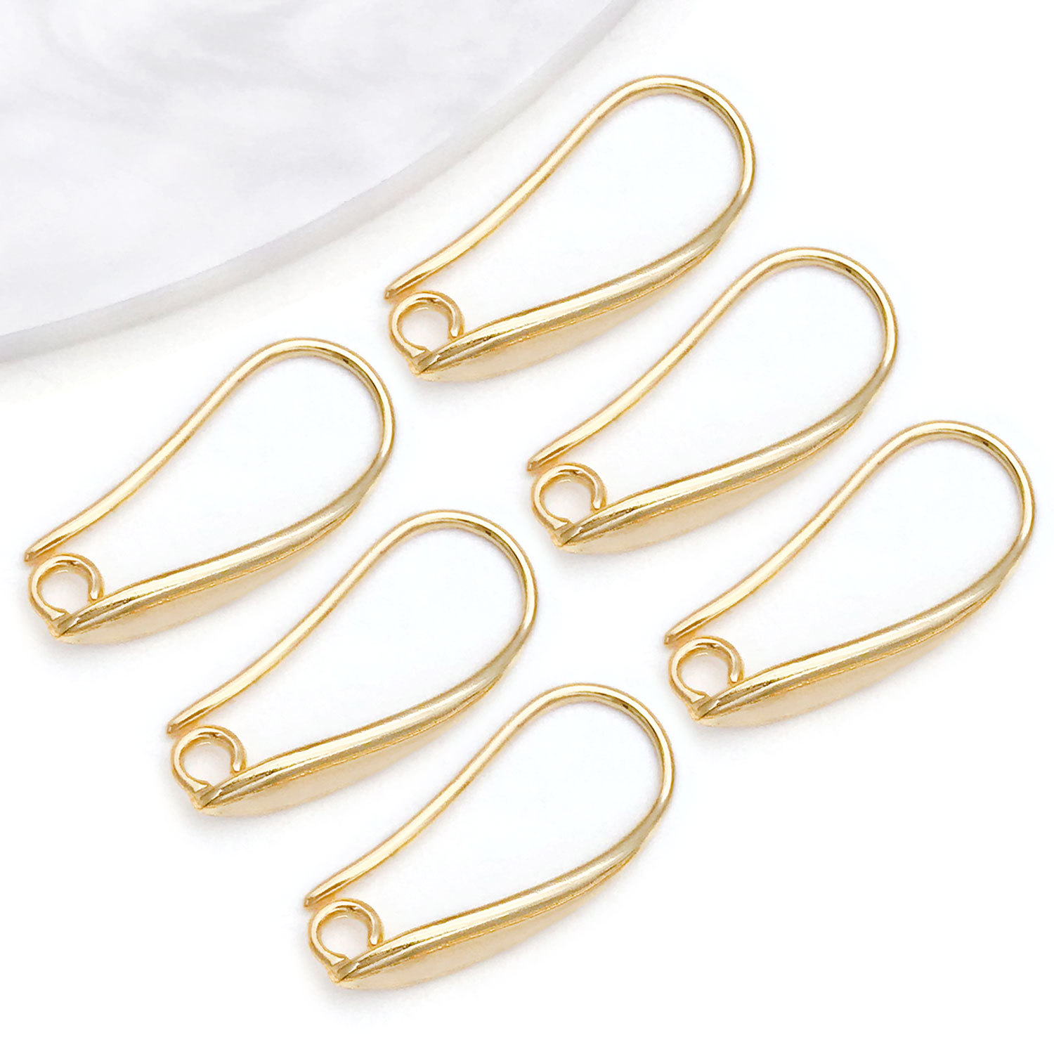 3.5x9x19mm copper plated 18K real gold strong color retention glossy ear hook 0.…