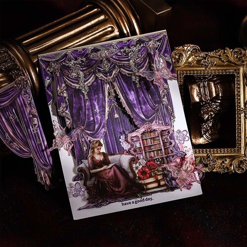 Beautiful Day Hard Card – Baroque Curtain Series: 10 Hand Account Materials for Baroque-Themed Curtains, Available in 6 Designs